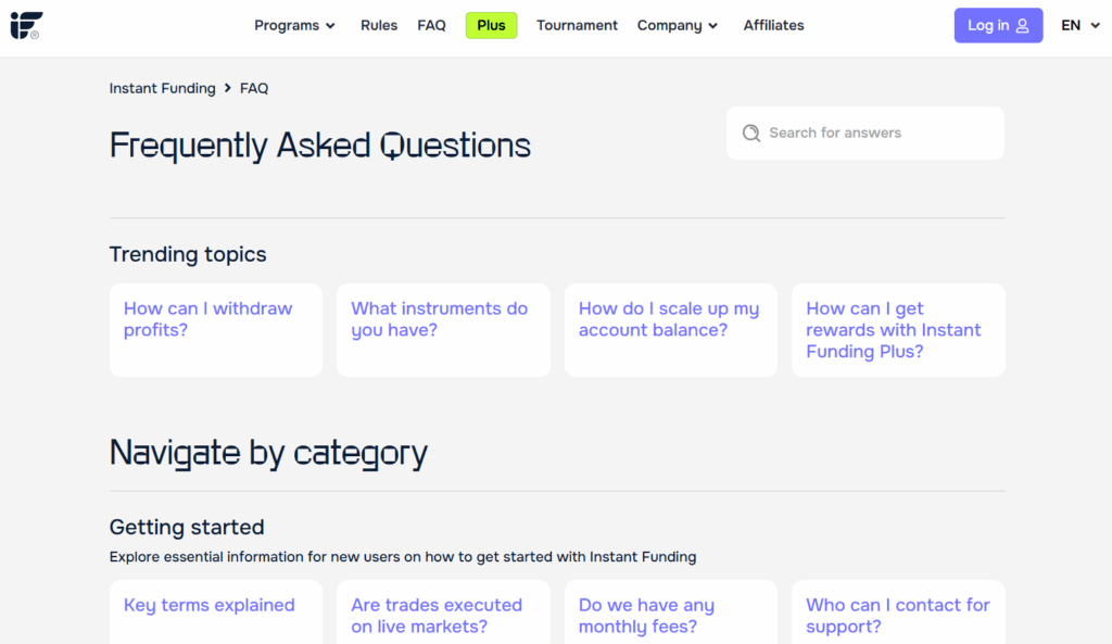 Instant Funding proprietary trading platform, rules, and overview - Preview 2